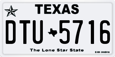 TX license plate DTU5716