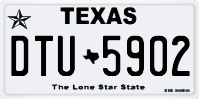 TX license plate DTU5902