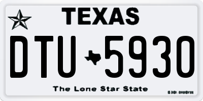 TX license plate DTU5930