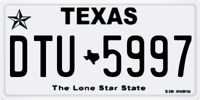 TX license plate DTU5997