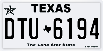 TX license plate DTU6194