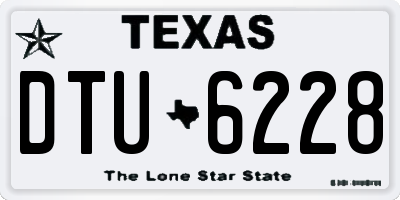 TX license plate DTU6228