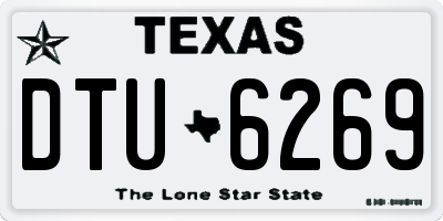 TX license plate DTU6269