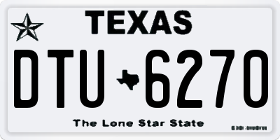 TX license plate DTU6270