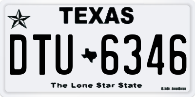 TX license plate DTU6346
