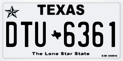 TX license plate DTU6361