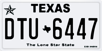 TX license plate DTU6447