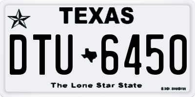 TX license plate DTU6450