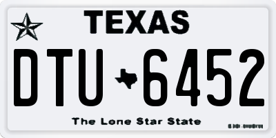 TX license plate DTU6452