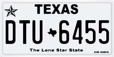 TX license plate DTU6455