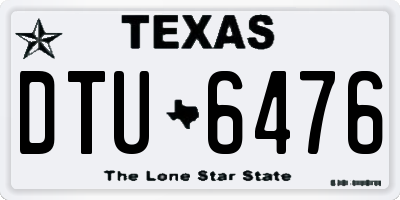 TX license plate DTU6476