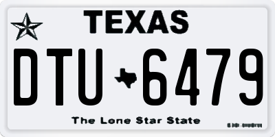 TX license plate DTU6479