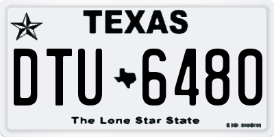 TX license plate DTU6480