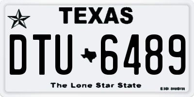 TX license plate DTU6489