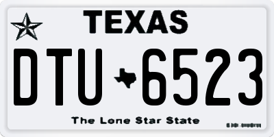 TX license plate DTU6523