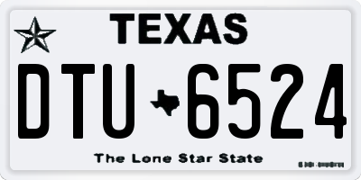 TX license plate DTU6524