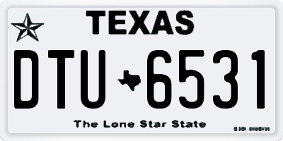 TX license plate DTU6531