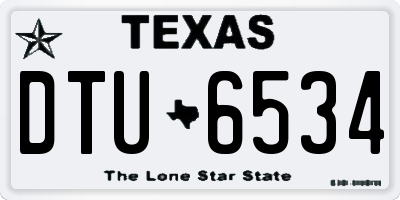 TX license plate DTU6534