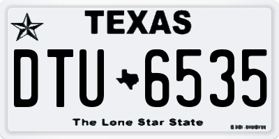 TX license plate DTU6535
