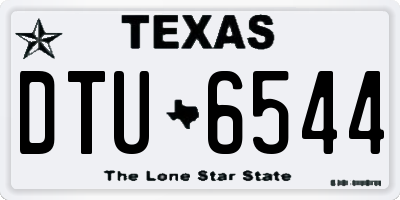 TX license plate DTU6544