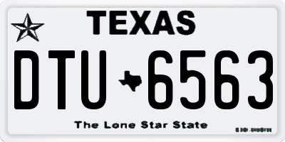 TX license plate DTU6563