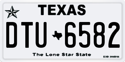 TX license plate DTU6582