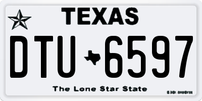 TX license plate DTU6597