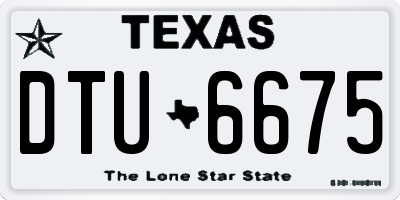 TX license plate DTU6675
