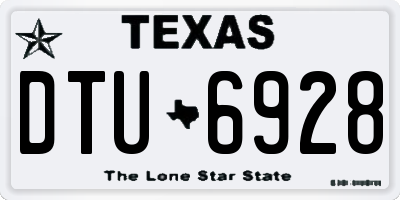TX license plate DTU6928