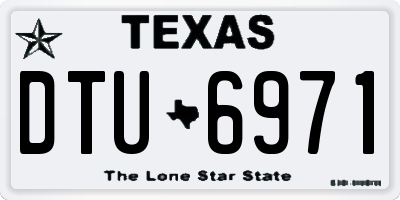 TX license plate DTU6971