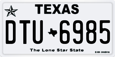 TX license plate DTU6985