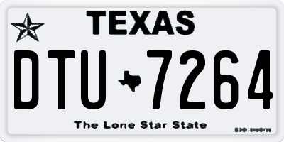 TX license plate DTU7264