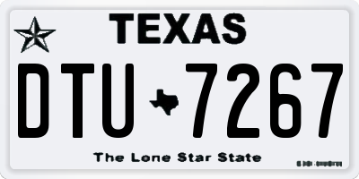 TX license plate DTU7267