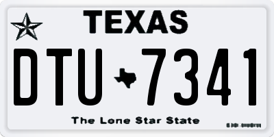 TX license plate DTU7341