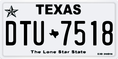 TX license plate DTU7518