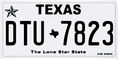 TX license plate DTU7823