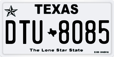 TX license plate DTU8085