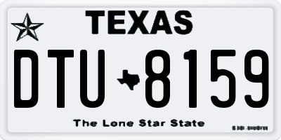 TX license plate DTU8159