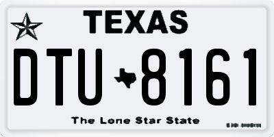 TX license plate DTU8161