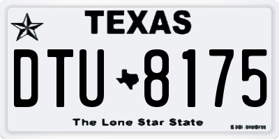 TX license plate DTU8175