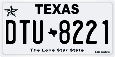 TX license plate DTU8221