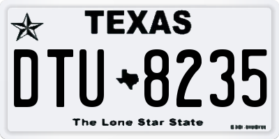 TX license plate DTU8235