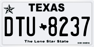TX license plate DTU8237