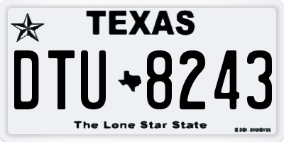 TX license plate DTU8243