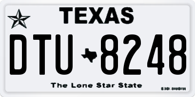 TX license plate DTU8248
