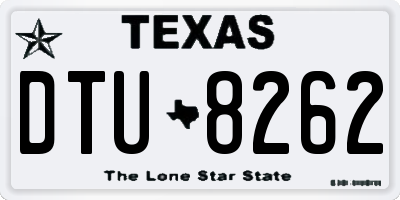 TX license plate DTU8262