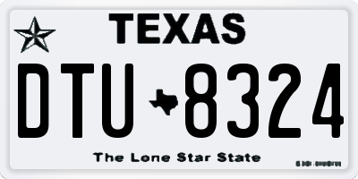 TX license plate DTU8324