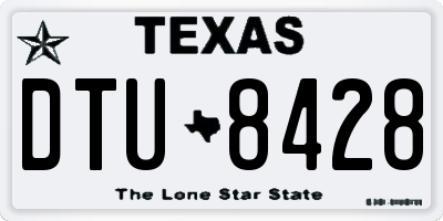 TX license plate DTU8428
