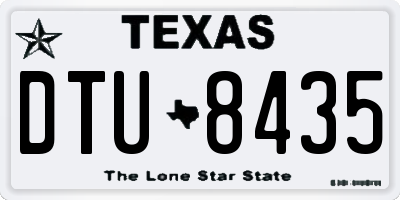 TX license plate DTU8435