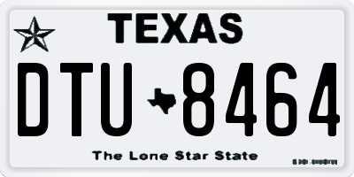 TX license plate DTU8464